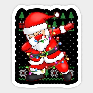 Ugly Sweater - T-Shirt Christmas Squad Dabbing Santa Claus Sticker